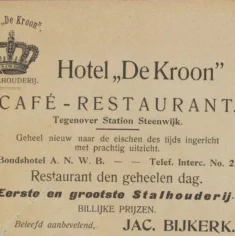 Hotel De Kroon stond vroeger hoek Kastanjelaan Staionsplein